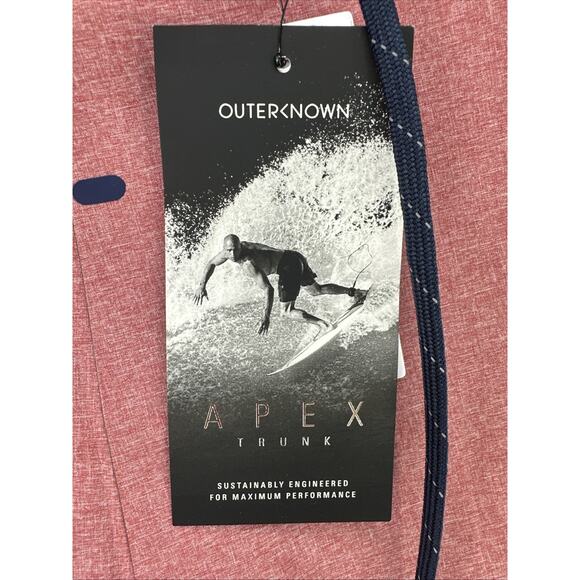 NWT Outerknown by Kelly Slater Mens Sz 34 Boardshorts Apex Swim Trunks Red $145 - Picture 3 of 16